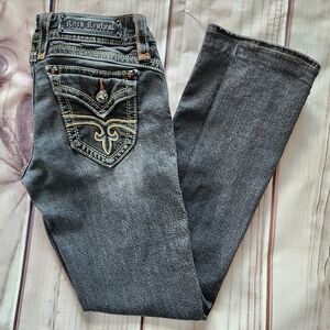 Rock Revival Buckle "Gwen Easy Boot" Mid Rise Bootcut Jean | Women's Size 28